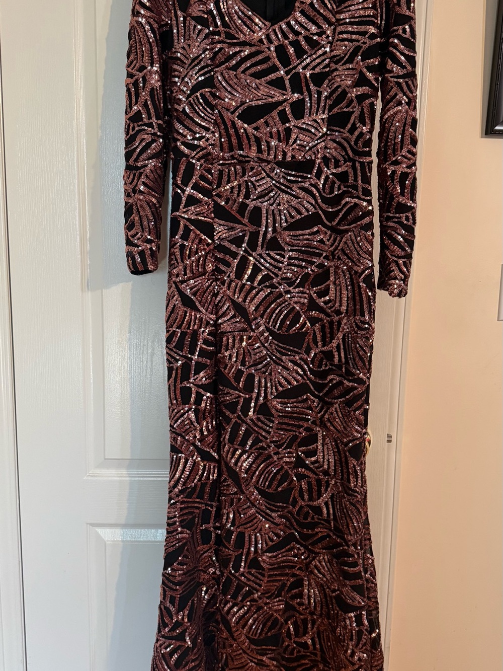 Fashion Nova Shining Lights Sequin Maxi Dress - Pink/Black - Picture 5 of 12